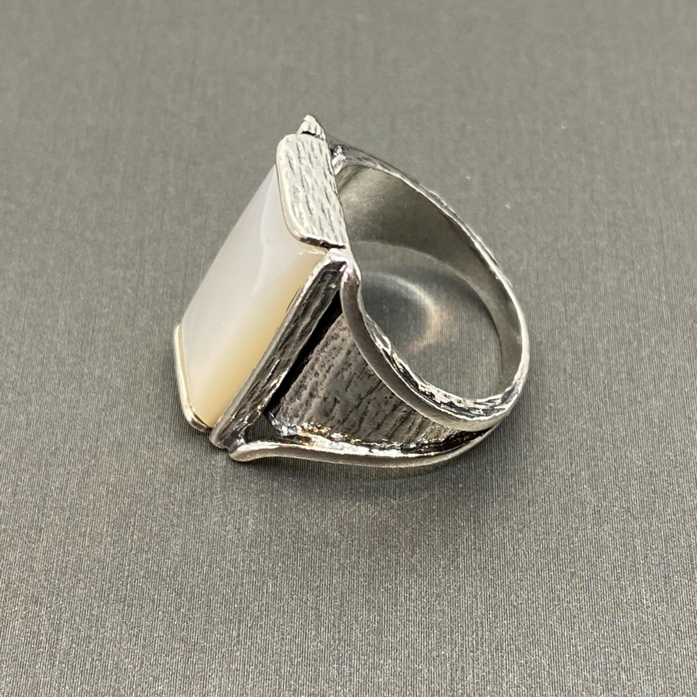 Grace & Heart G&H Ona Ring .925 Sterling Silver/Mother Of Pearl Size 6 GORGEOUS - Picture 8 of 11